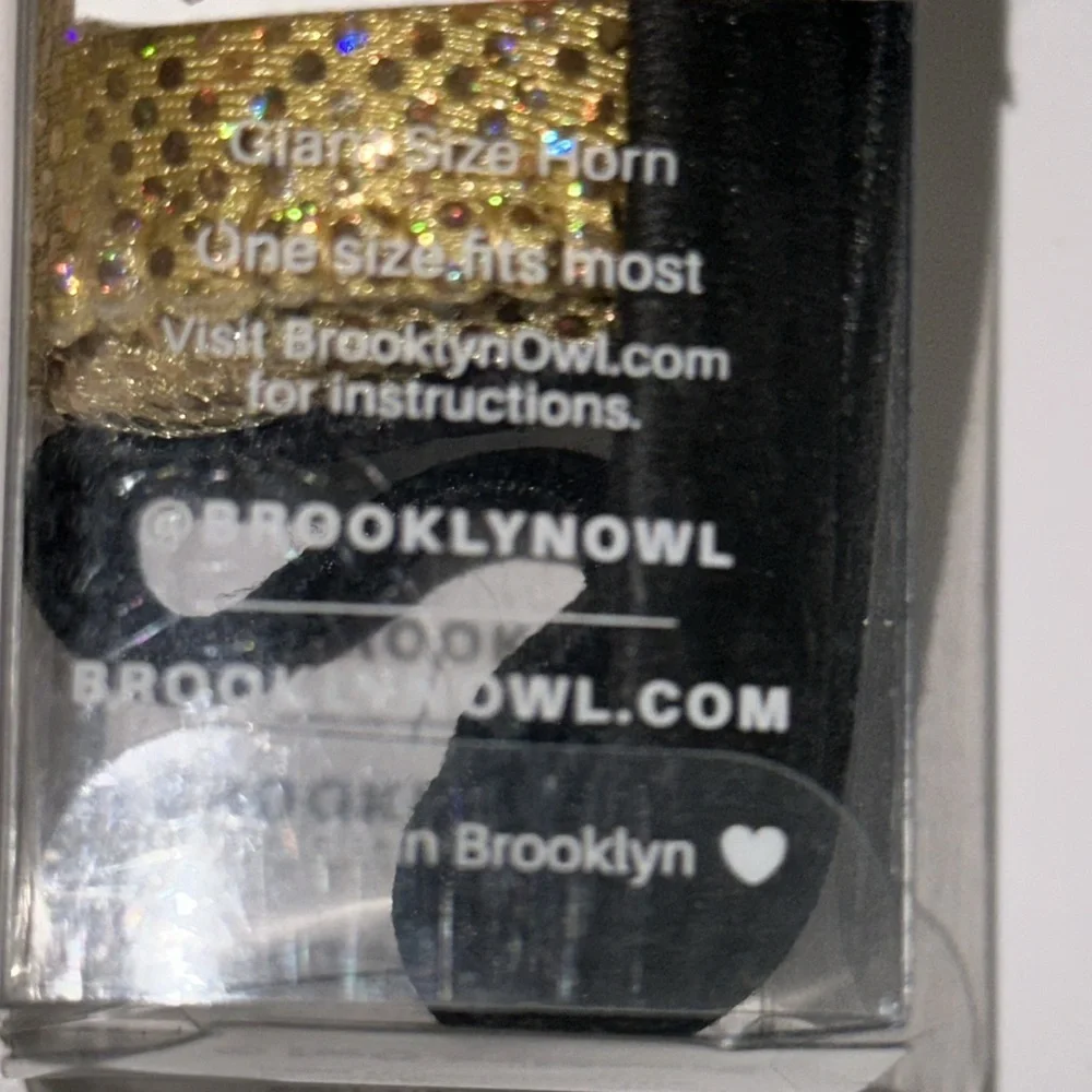 Unicorn Horn Headband - Brooklyn Owl - Gold Shiny Giant Size‎